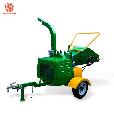 China Home Use Hydraulic Feeding DWC18 HP Diesel Wood Chipper Branch Shredder With CE Certification Te koop