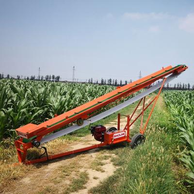 Chine Gasoline 6.5hp Log Motor Splitter Rubber Band Conveyor Fire Resistant Outdoor Conveyor Rubber Belt Conveyor à vendre