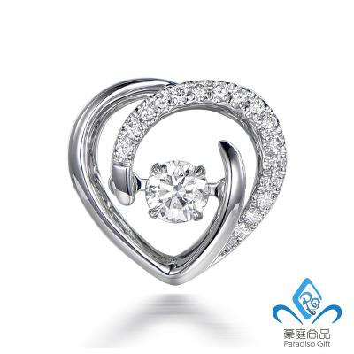 China Valentine Heart Shape Jewelry Designs 14K/18K Daily Gold Diamond Pendant High Quality True Love Love for sale