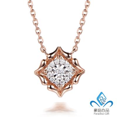 China Vintage Luxurious Fashion Costume Jewelry Designs 14K/18K Real Gold Diamond Necklace High Quality for sale