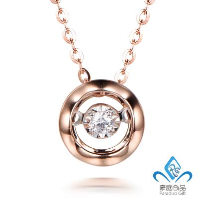 China New Design CLASSIC Minimalist Round Shaped Jewelry Designs 14K/18K Real Gold Diamond Necklace High Quality for sale