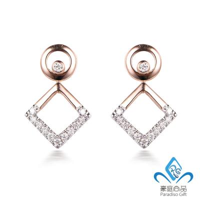 China Fashion Jewelry TRENDY Daily Designe 14K/18K Gold Diamond Earrings Real for sale