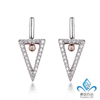 China TRENDY Fashion Jewelry Design 14K/18K Everyday Gold Diamond Earrings Real for sale