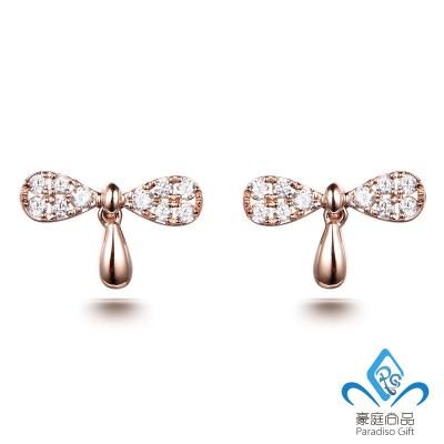 China Casual Fashion Jewelry Design 14K / 18K Real Gold Diamond Earrings for sale