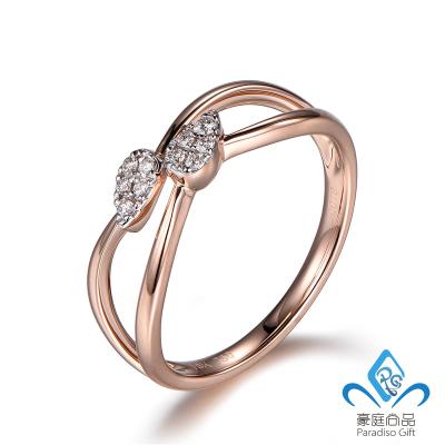 China Fashion Daily Fashion Jewelry Designs 14K/18K Real Gold Diamond Ring High Quality for sale