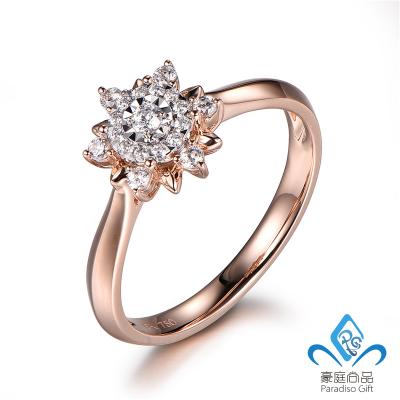 China OEM Manufacturer Supply Custom Personalized Elegant Group Jewelry Design 14K/18K Real Gold Diamond Ring for sale