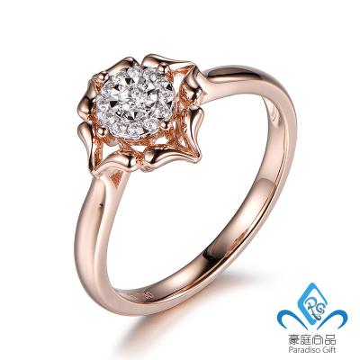 China OEM Manufacturer Supply Custom Personalized Personalized Group Jewelry 14K / 18K Real Gold Diamond Ring for sale