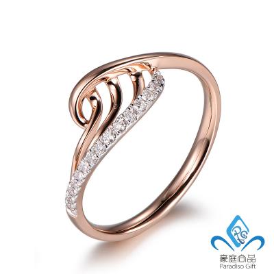 China Personalized Custom Made Casual/Sports Jewelry Designs 14K/18K Real Gold Diamond Ring High Quality for sale