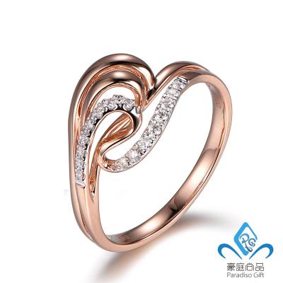 China Custom Custom Casual/Sporty Fashion Casual Jewelry Design 14K/18K Real Gold Diamond Ring for sale