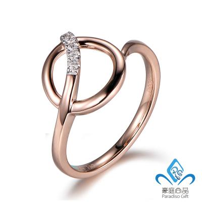 China Custom Made Casual/Sporty Simple Casual Jewelry Designs 14K/18K Real Gold Diamond Ring for sale