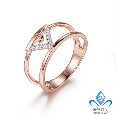 China FASHIONABLE Luxurious Fashion Costume Jewelry Designs 14K/18K Real Gold Diamond Ring High Quality for sale