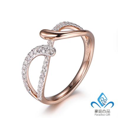 China Personalized Custom Made Casual/Sporty High Quality Jewelry Designs14K/18K Real Gold Diamond Ring for sale