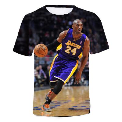 China Plus Size China Manufacturing Custom Made KOBE Design Sublimation Printing Men's T-Shirt for sale