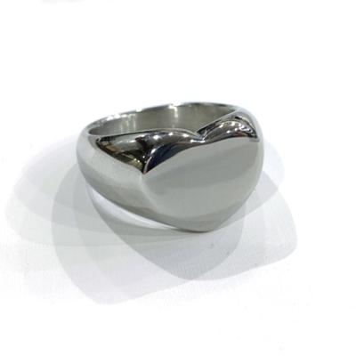 China Other stainless steel gold silver empty heart square rings for wholesale for sale