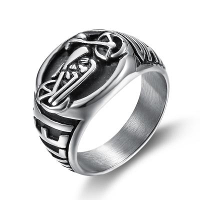 China FASHIONABLE Custom Jewelry Mens Stainless Steel Vintage Motorcycle Biker Rings Punk Ring for sale