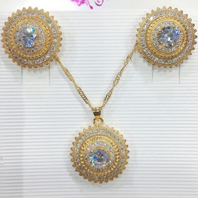 China Gold Arabic Jewelry Stunned Jewelry Supplies Women Fashion Jewelry Gold Plated Jewelry Wedding Bridal Set Christmas GiftBrass China DHL Earrings for sale