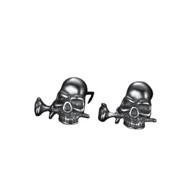 China 2021 other new stainless steel stud earrings with retro rose skull men and women earrings stud earrings for sale