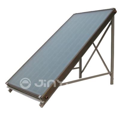 China Jinyi Black Chrome Flat Plate Glass Solar Air Collector for sale