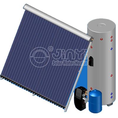 China Europe Style EN12976 Commercial Grade 500L Split High Pressurized Solar Hot Water Heating System With Energy Efficiency Label B for sale