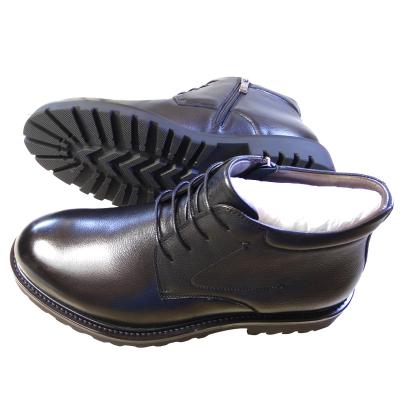 China New Design Business Men Oxford Stripe Leather Boots Waterproof Medium Official Formal Shoes Te koop