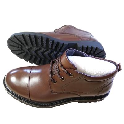 China High Quality Waterproof Leather Boots Casual Office Business Comfort Factory Stripe Shoes Medium Casual Custom for sale