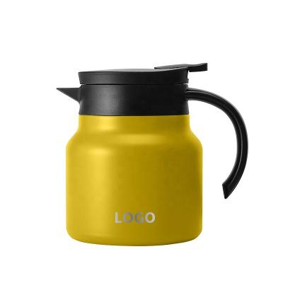 China Sustainable Double Walled Vacuum Insulated Coffee Pot With Push Button Top for sale