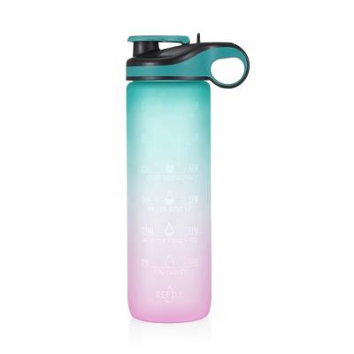 China Viable Motivational Water Bottle With Time Marker Sport Fitness Gym Bottle for sale