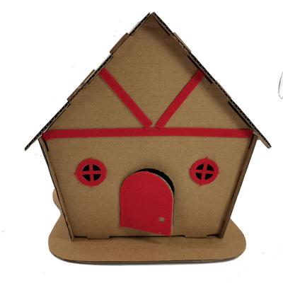 China Wholesale Toy House Wholesale House Panel Card Corrugated Paper Modern Design Toy House for sale