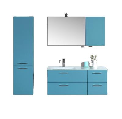 China MODERN STYLE MODERN BATHROOM CABINET WITH WASHBASIN OKLA DOUBLE SINK VANITY for sale