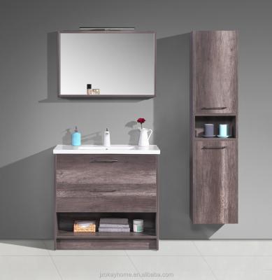 China Floor standing modern bathroom cabinet with two drawers for sale