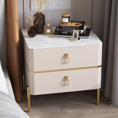 China Modern Bedroom Furniture Bedside Cabinet (Other) Bedside Table Cabinet 2-Drawer Unit Nightstands Bedside Adjustable Stand Table for sale