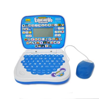 China Education 2 In 1 Electronic Touch Learning Laptop Tablet Toy Study Game For Kids for sale