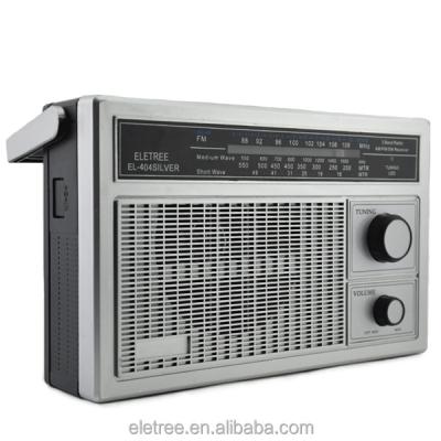 China Wholesale Wireless AM FM Radio Digital Multi Band Best Cheap Portable EL-404Silver Classic Radio for sale