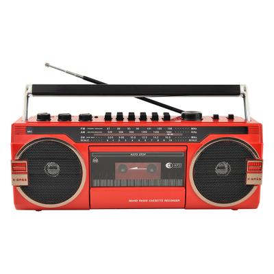 China Portable National USB Electric Boombox AM Fm Switch Tape Recorder Tape/Radio/Grabadora Gravador Box Radio Great Function for sale