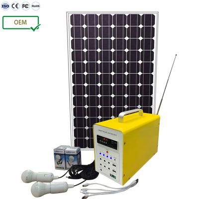 China Safety Environmental Long Life Off Grid Solar Power System Powerful PAY AS YOU GO solar system12V 40W portable power station with solar panel for sale