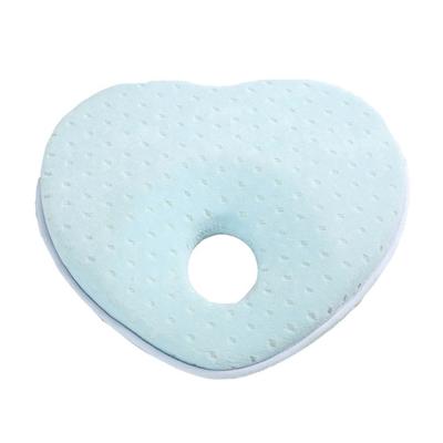 China Anti-Apnea Heart Shape Newborn Baby Infant Head Rest Support Pillow, Memory Foam Prevent Baby Flat Pillow for sale