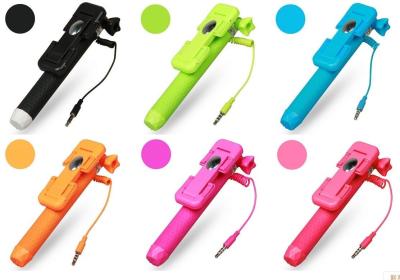 China Super Mini Selfie Stick With Wire , Lightweight Mobile Phone Monopod for sale