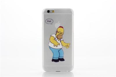 Chine La prise transparente de main de Simpson le téléphone portable en plastique de cellules de logo enferme des couvertures à vendre