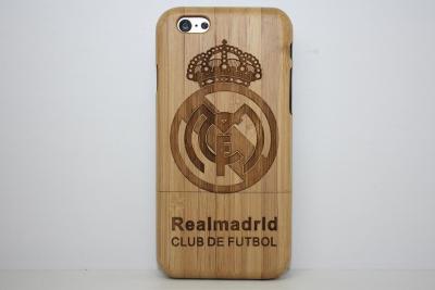 Κίνα μπαμπού Iphone 6 άνθρακα της Real Madrid συνήθειας ξύλινη κινητή τηλεφωνική περίπτωση 4.7 ίντσας προς πώληση