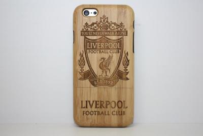 China LiverPool Football Club Carbon Bamboo Wood Cell Phone Cases for Apple Iphone for sale