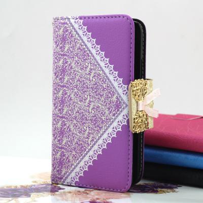 China Shiny bow-knot card slot case , Leather Mobile Phone Cases  for apple iphone 6 for sale