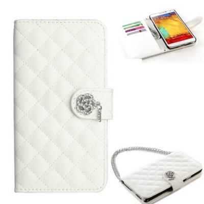 China Chain Style Wallet PU Leather Mobile Phone Cases Credit Card Slot Holder for S4 for sale