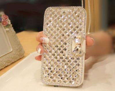 China Extreme Deluxe Bling Diamond Bowknot Leather cell Phone Cases , Samsung S3 Cases for sale