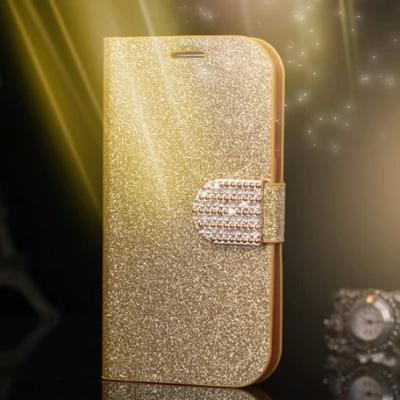 China Flip Glitter Diamond Leather Mobile Phone Cases Cover Wallet For Smartphones for sale