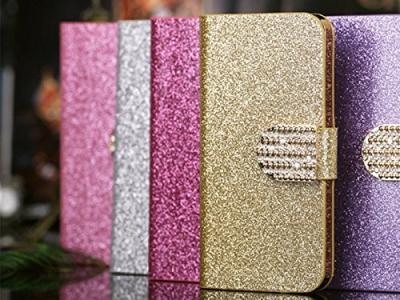 China girl beautiful Diamond flip Artificial leather iphone 6 cover wallet with holder case for sale