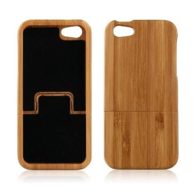 China Handmade Real Bamboo Wood Cell Phone Cases Back Hard Case Cover for iPhone 5 for sale