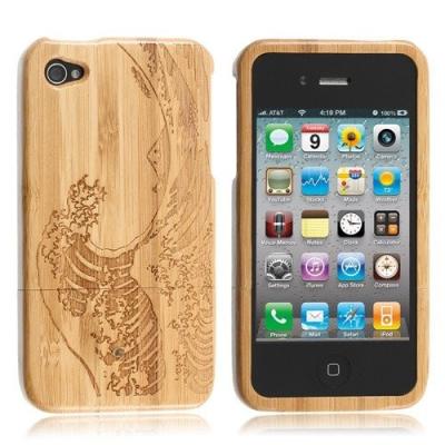 China Hard Bamboom Cases for iphone 4 / 4S for sale