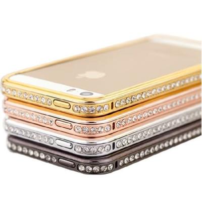 China os casos de cristal luxuosos à moda do telemóvel do metal de Bling do diamante cobrem o amortecedor para o iPhone 6 à venda