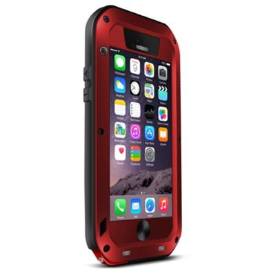 China Red protective waterproof Aluminum metal cell phone cases covers for iPhone 6 for sale