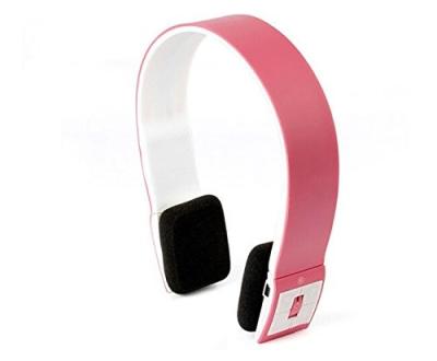 China 2.4G Bluetooth 3.0 + EDR Over Ear Headsets for Smartphone Tablet PC Pink for sale